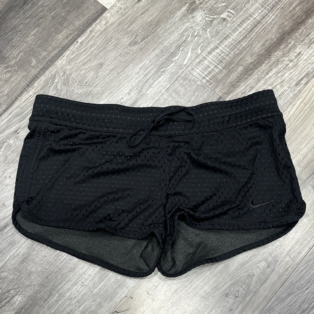Nike Women's Black Perforated Athletic Shorts